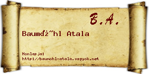 Baumöhl Atala névjegykártya